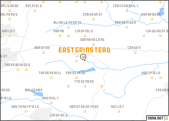 map of East Grinstead