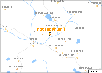 map of East Hardwick