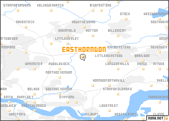 map of East Horndon