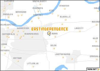 map of East Independence