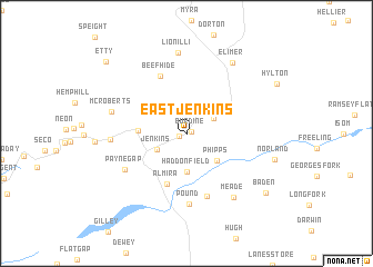 map of East Jenkins