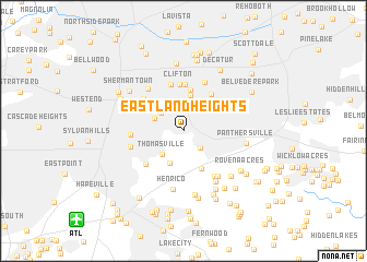 map of Eastland Heights