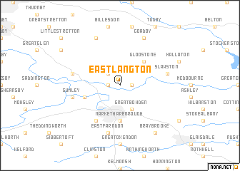 map of East Langton