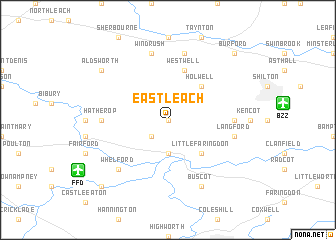 map of Eastleach