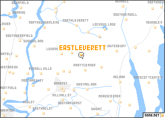 map of East Leverett