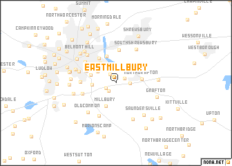 map of East Millbury