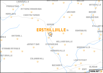 map of East Millville