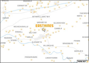 map of East Mines