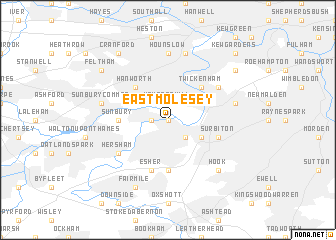 map of East Molesey