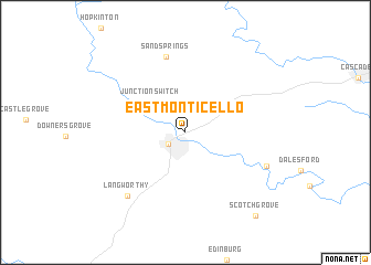 map of East Monticello