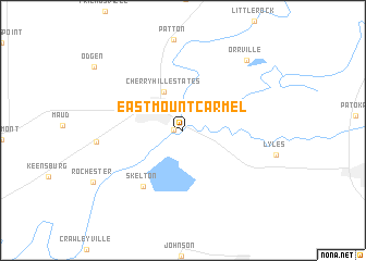map of East Mount Carmel
