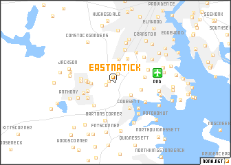 map of East Natick