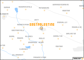 map of East Palestine