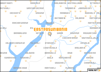 map of East Pasuribania