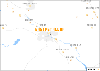 map of East Petaluma