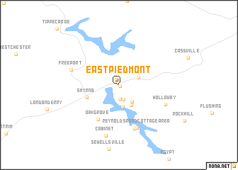 map of East Piedmont