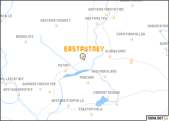 map of East Putney