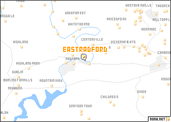 map of East Radford
