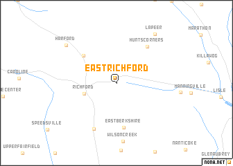 map of East Richford