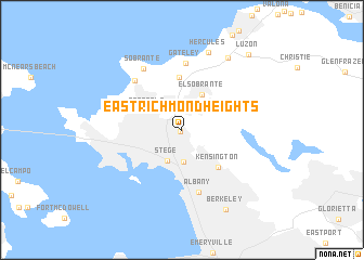 map of East Richmond Heights