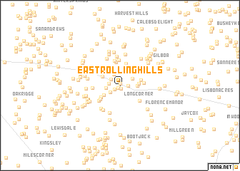 map of East Rolling Hills