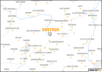 map of East Run