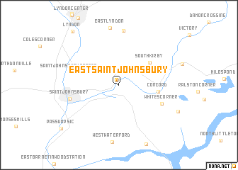 map of East Saint Johnsbury