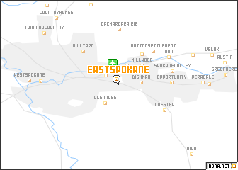 map of East Spokane