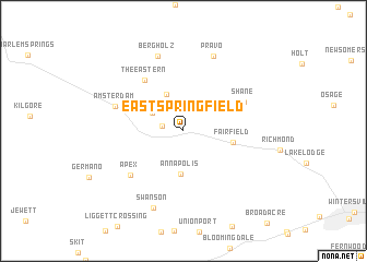 map of East Springfield