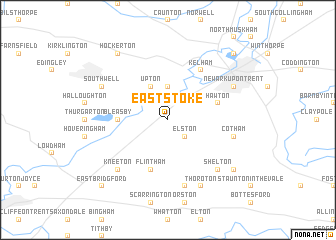 map of East Stoke
