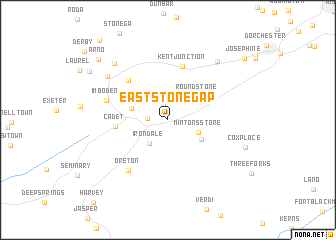 map of East Stone Gap