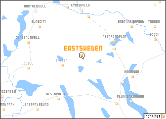 map of East Sweden