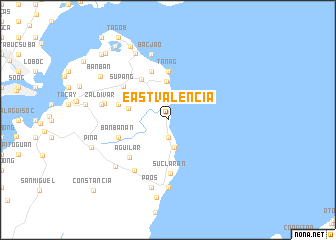 map of East Valencia