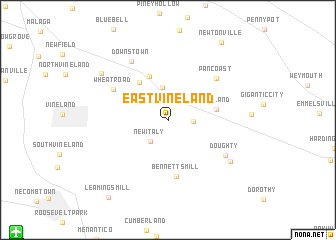 map of East Vineland