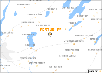 map of East Wales