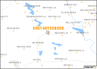 map of East Waterboro