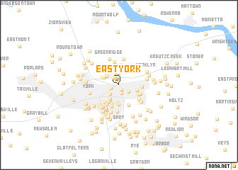 map of East York