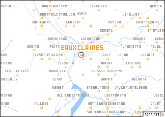 map of Eaux Claires