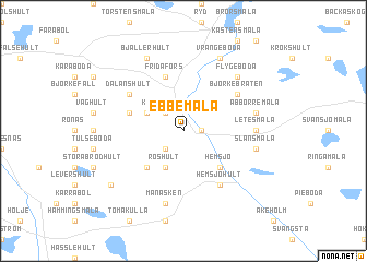 map of Ebbemåla