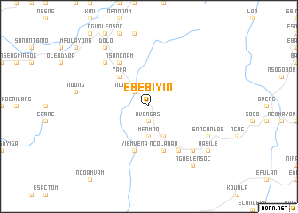 map of Ebebiyín