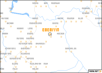 map of Ebebiyín