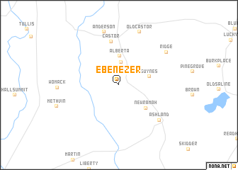 map of Ebenezer