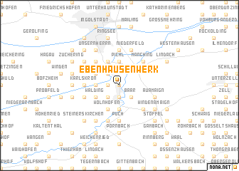 map of Ebenhausen Werk