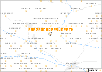 map of Eberbach-près-Woerth