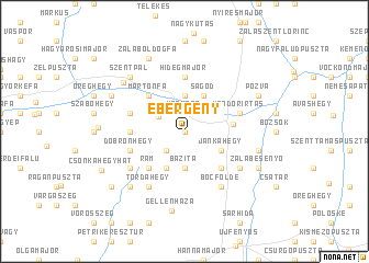 map of Ebergény