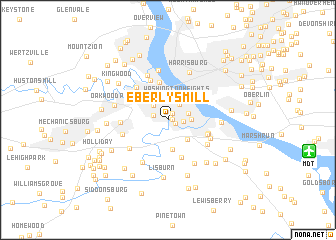 map of Eberlys Mill