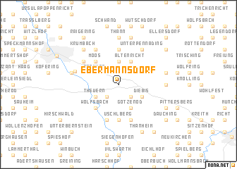 map of Ebermannsdorf