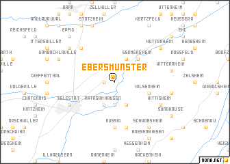 map of Ebersmunster