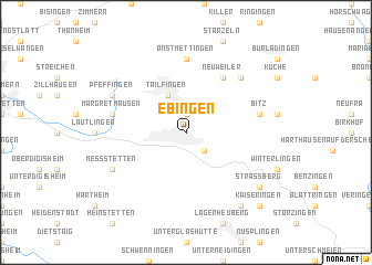 map of Ebingen