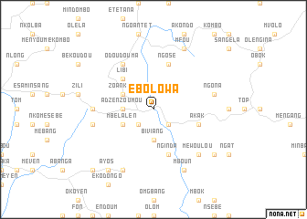 map of Ebolowa